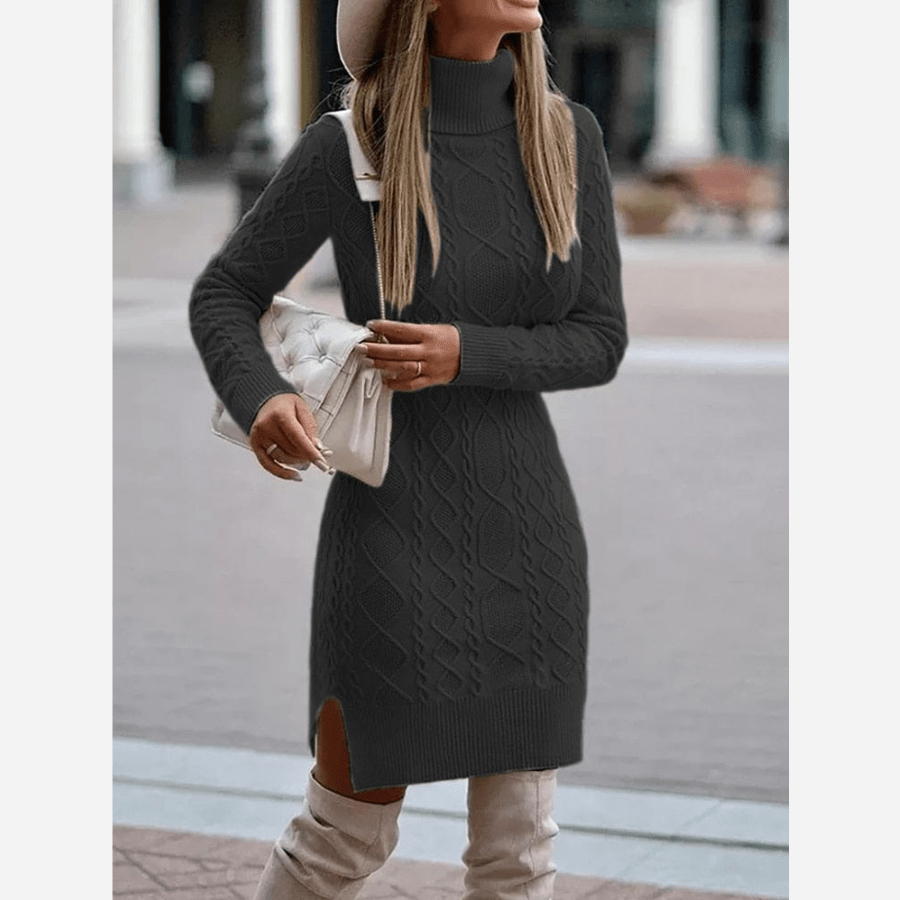 GR | Stylisches Boho-Rollkragenkleid für Damen