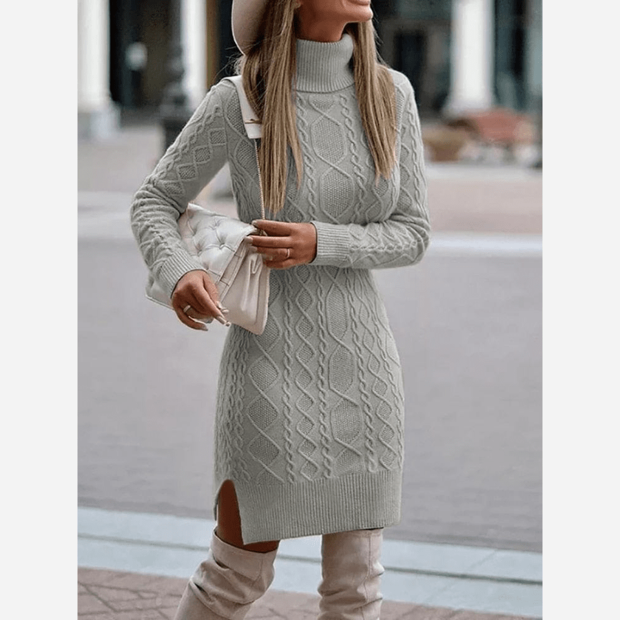 GR | Stylisches Boho-Rollkragenkleid für Damen