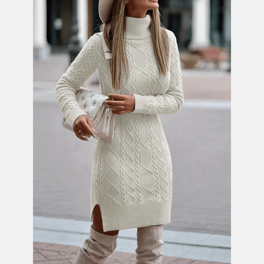 GR | Stylisches Boho-Rollkragenkleid für Damen