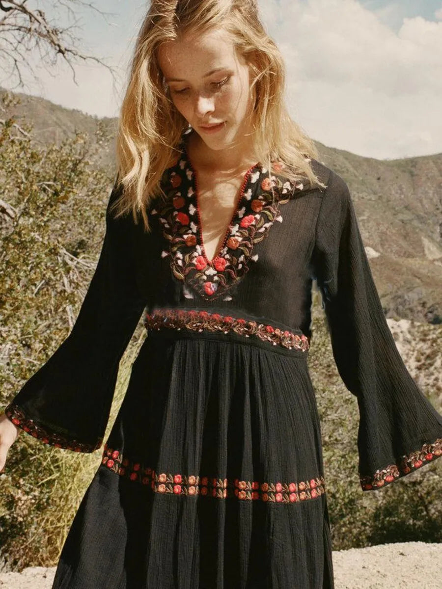 GR | Boho Dress Black