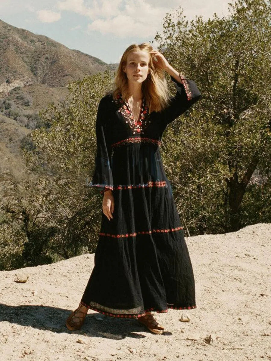 GR | Boho Dress Black