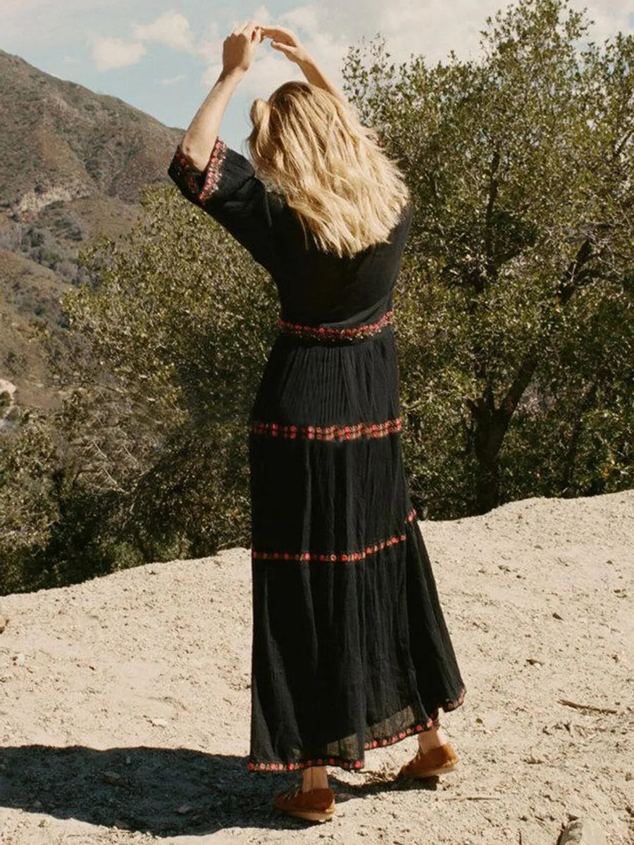 GR | Boho Dress Black