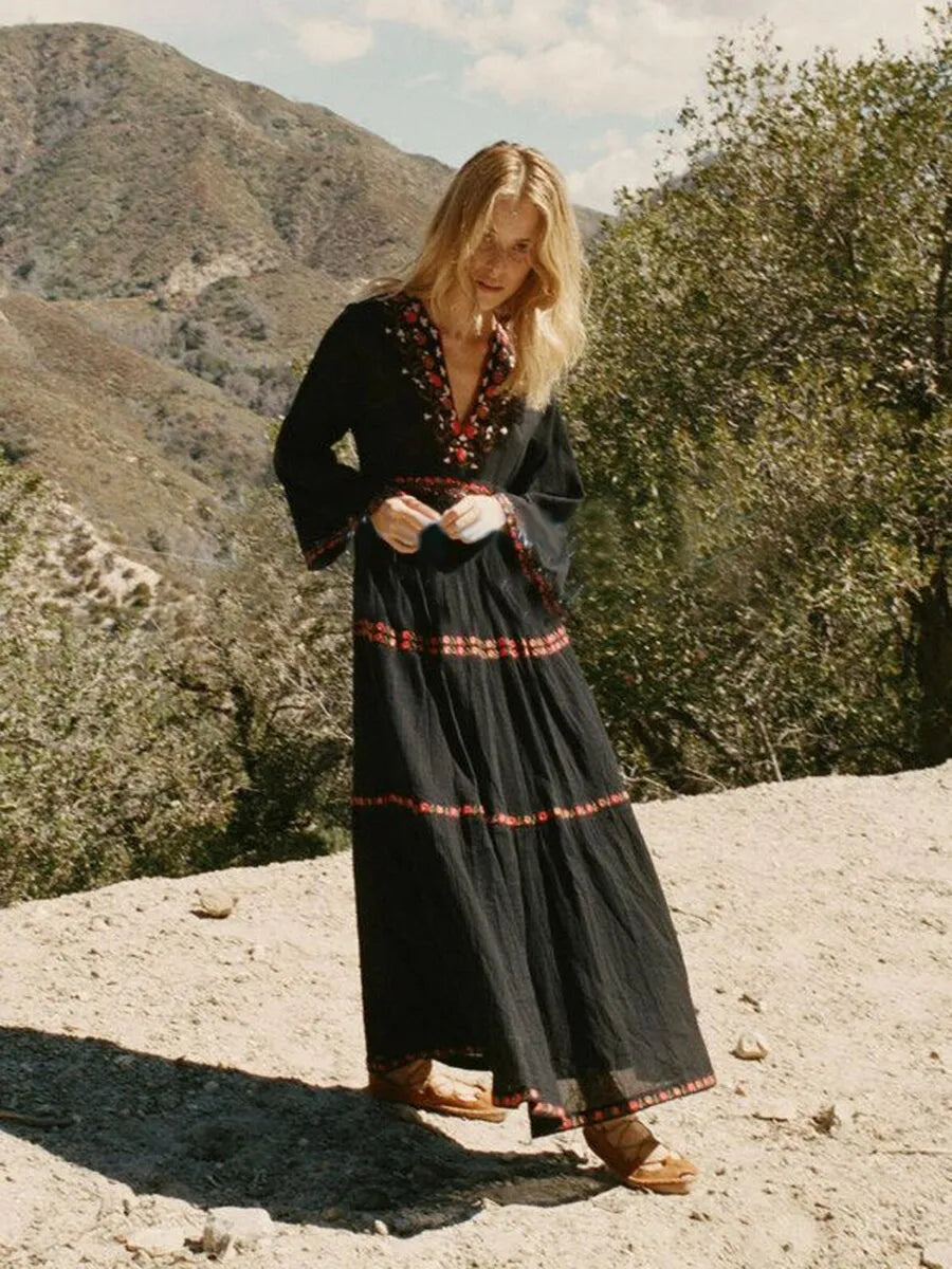 GR | Boho Dress Black