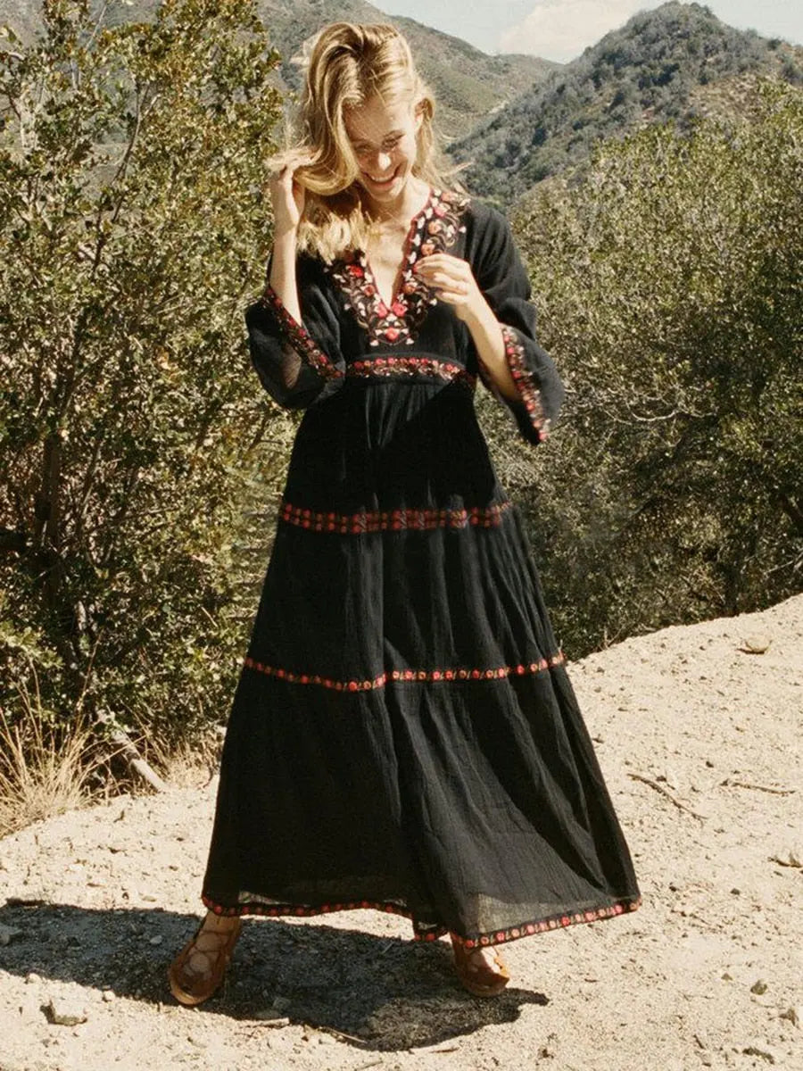 GR | Boho Dress Black