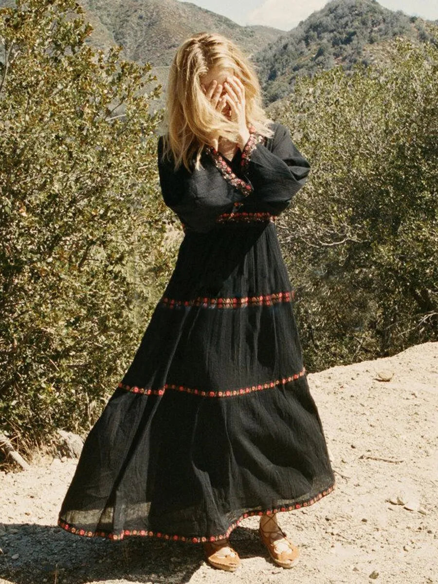 GR | Boho Dress Black