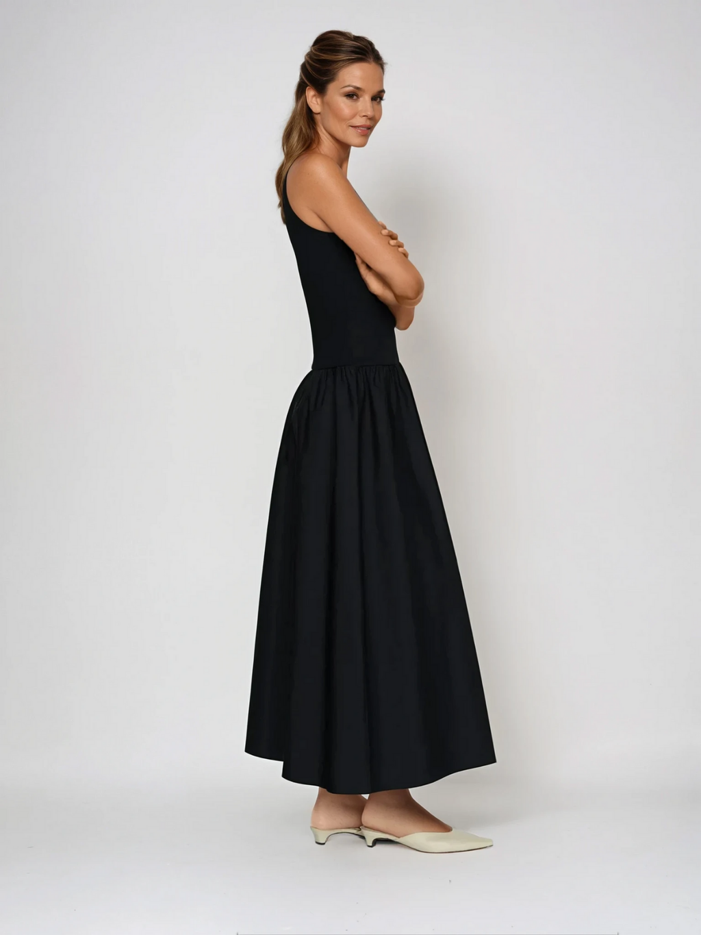 GR | Neck Casual Stitching Vest Dress