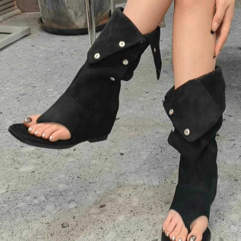 GR | Wedge Thong Sandals with Peep Toe, Lightweight Sleehak for Extra Support