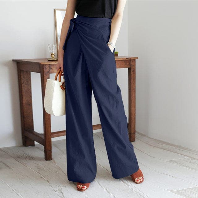 GR | Trendy High-Waisted Wrap Pants