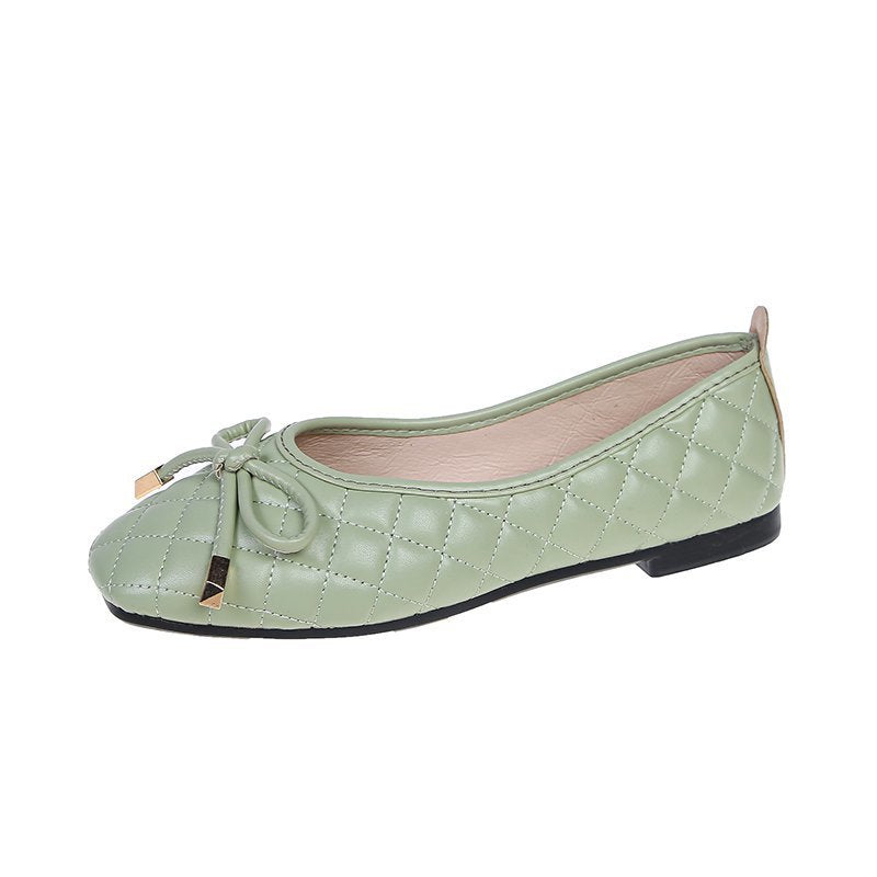 GR | Butterfly Bow Tie Breathable Square Toe Non-Slip Slippers