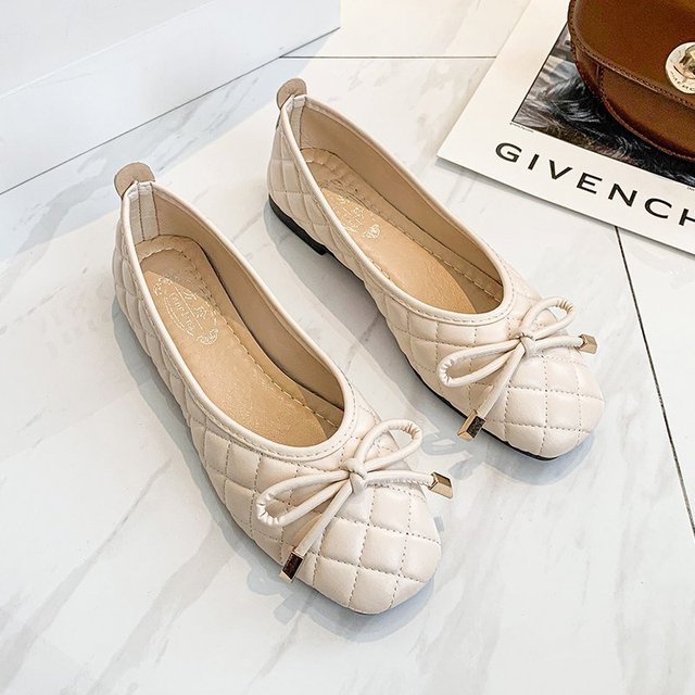 GR | Butterfly Bow Tie Breathable Square Toe Non-Slip Slippers