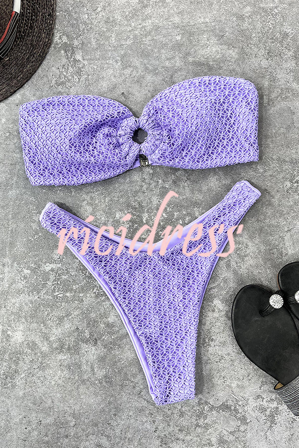 GR bandeau bikini with a ring neckline