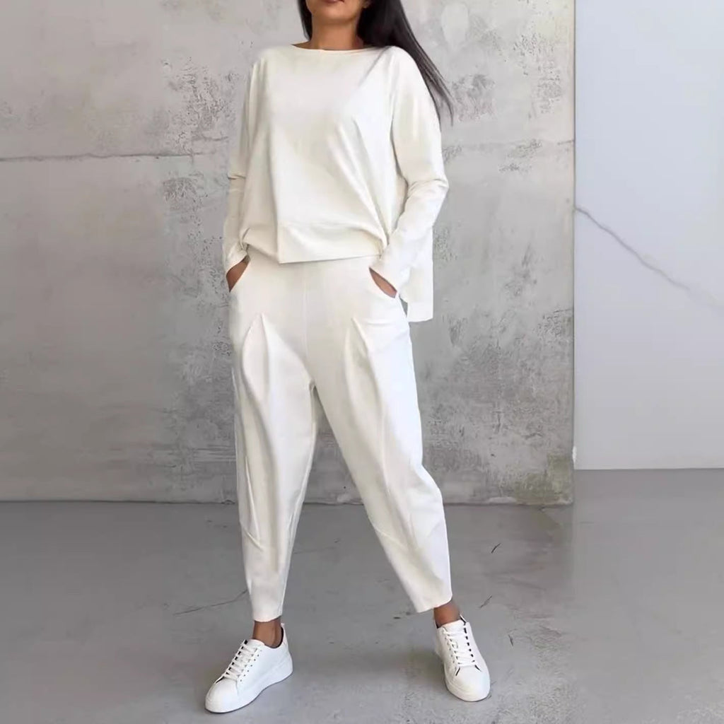 GR | Hosenanzug Mit Langen Ärmeln Für Frauen, Unregelmäßiges Design