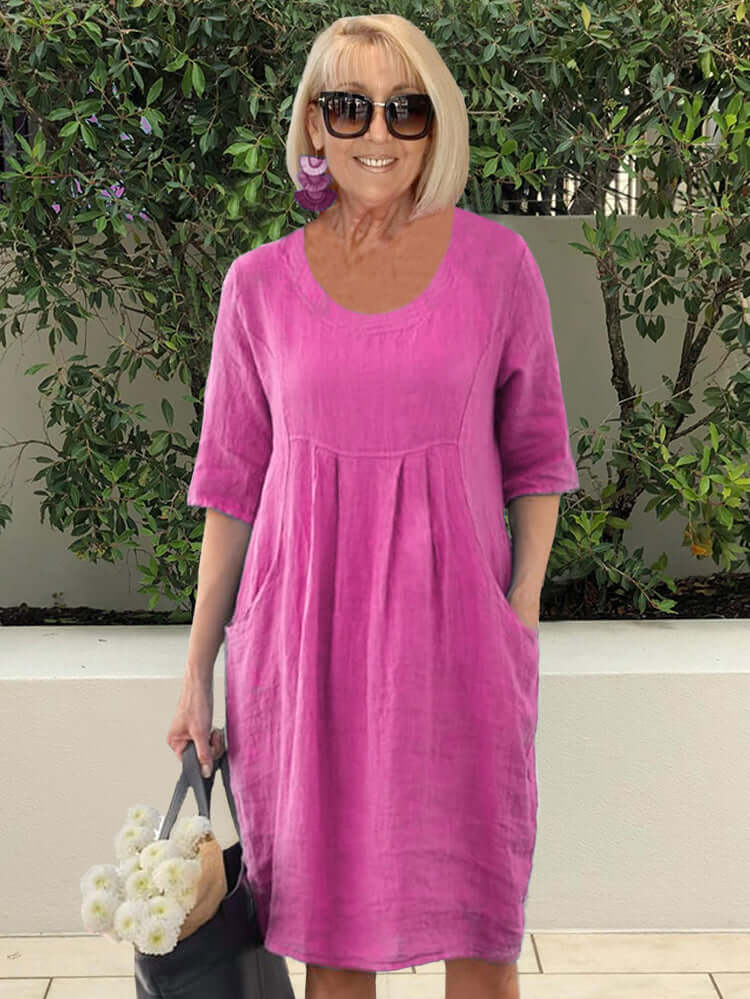 GR | Pocket Strand Tunika Kleid Übergröße