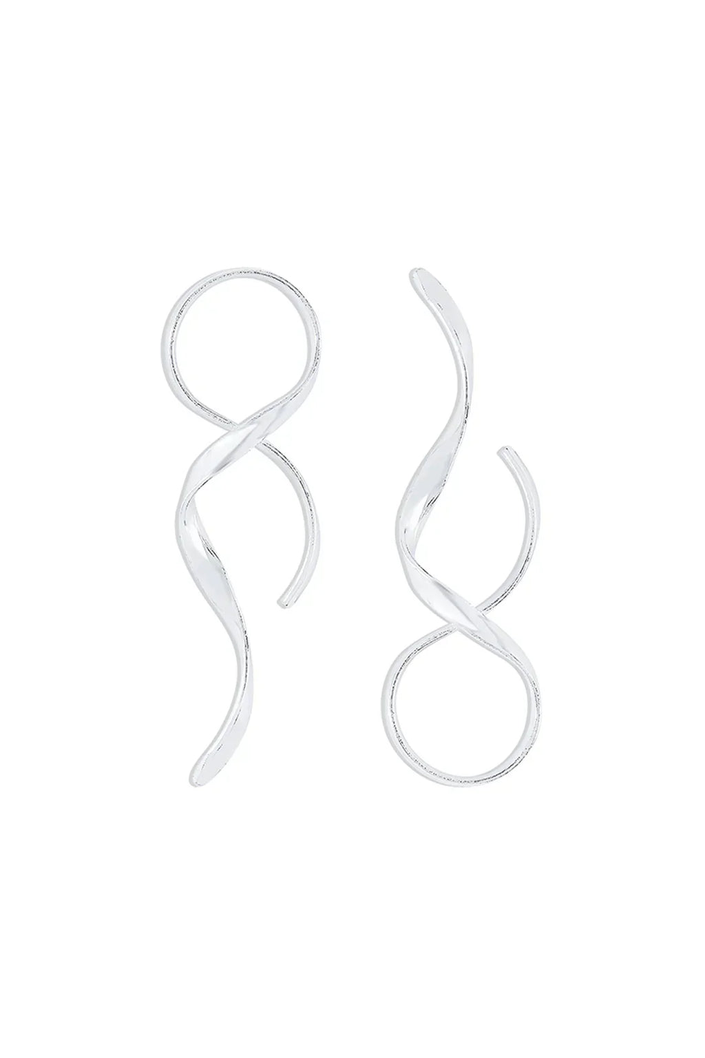 GR | Slim Spiral Earrings with Modern Design for Women