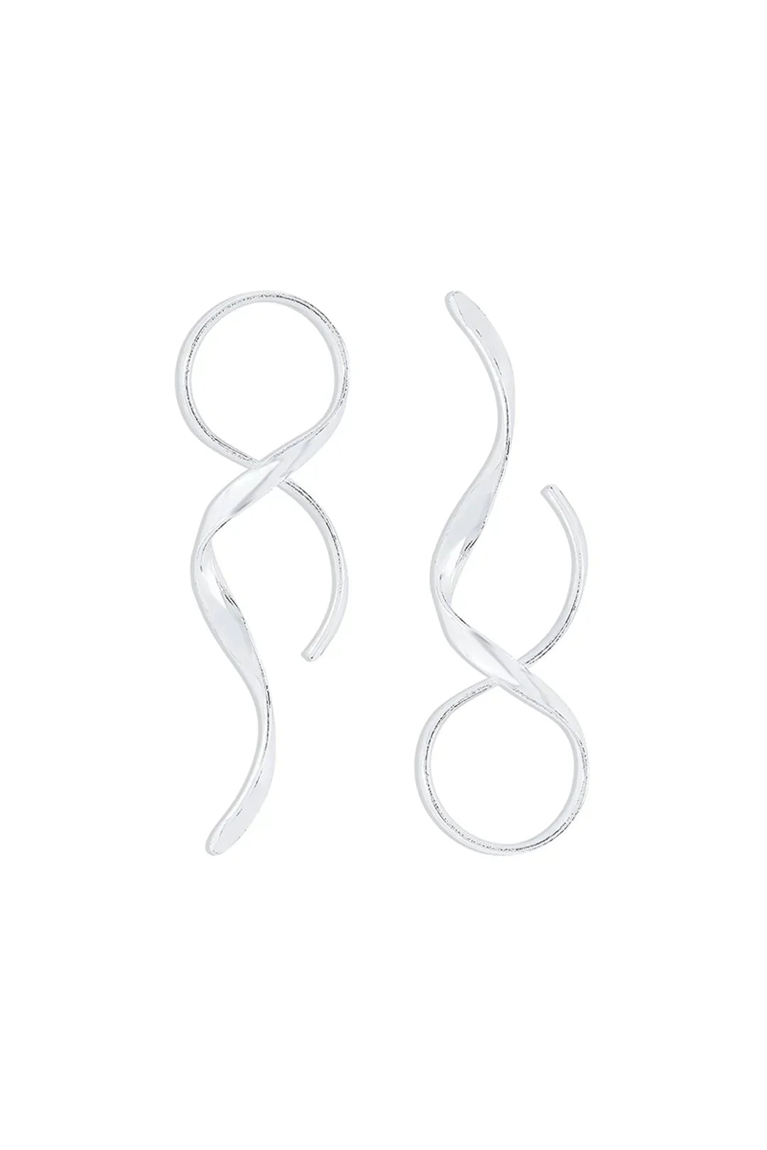 GR | Slim Spiral Earrings with Modern Design for Women