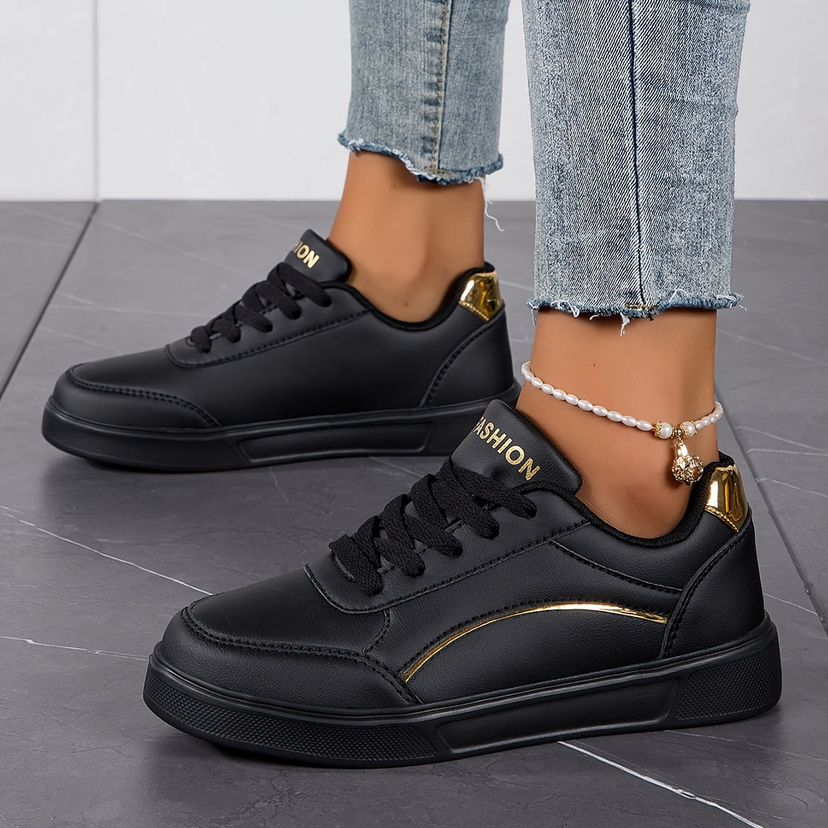 GR | Solid Color Women's Sneakers with Soft Sole