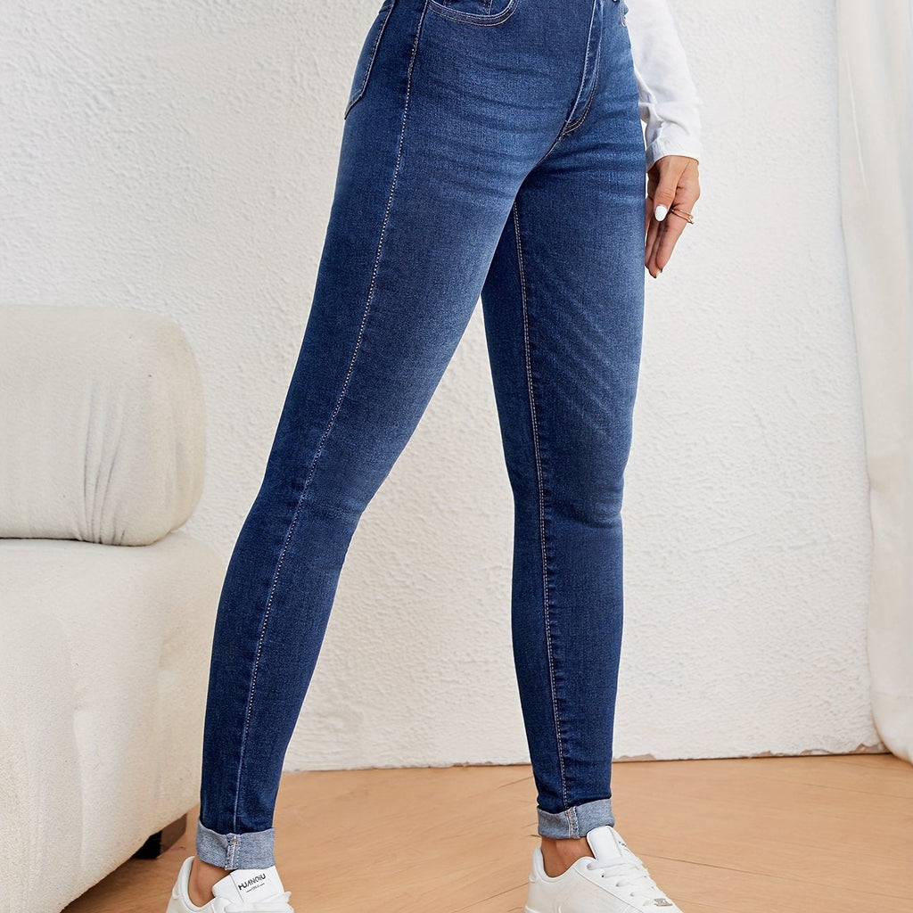 GR | Olivgrüne High Waist Slim Fit Jeans Mit Stretch Denim