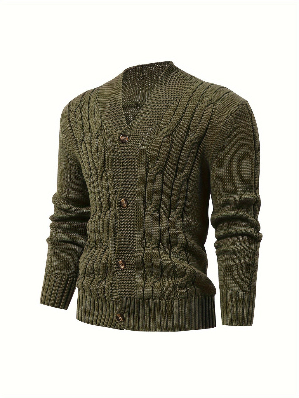 GR | Zopfstrickjacke mit Knöpfen