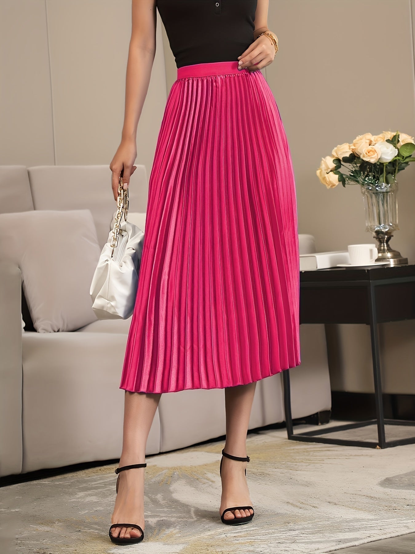 GR | Elegant A-line pleated skirt