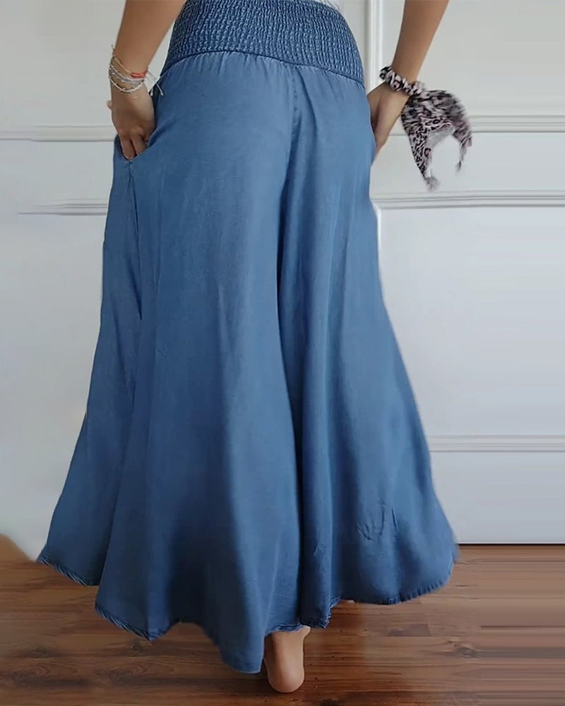 GR | High-waisted baggy trousers for women