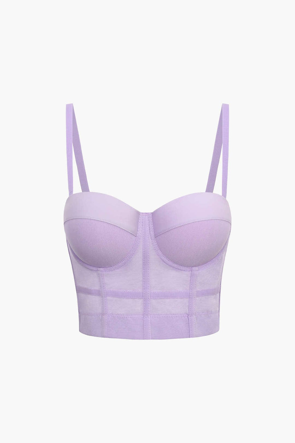 GR | Figure-hugging bustier top with underwire cups and transparent mesh structure