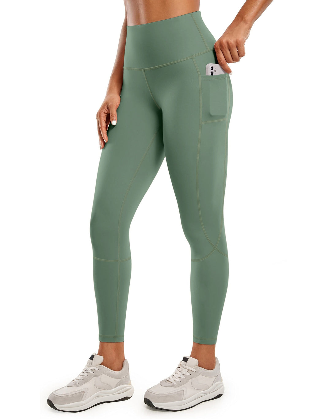 GR  | Schnell Trocknende Damen Yogalegging Mit Hohem Bund Und Tasche