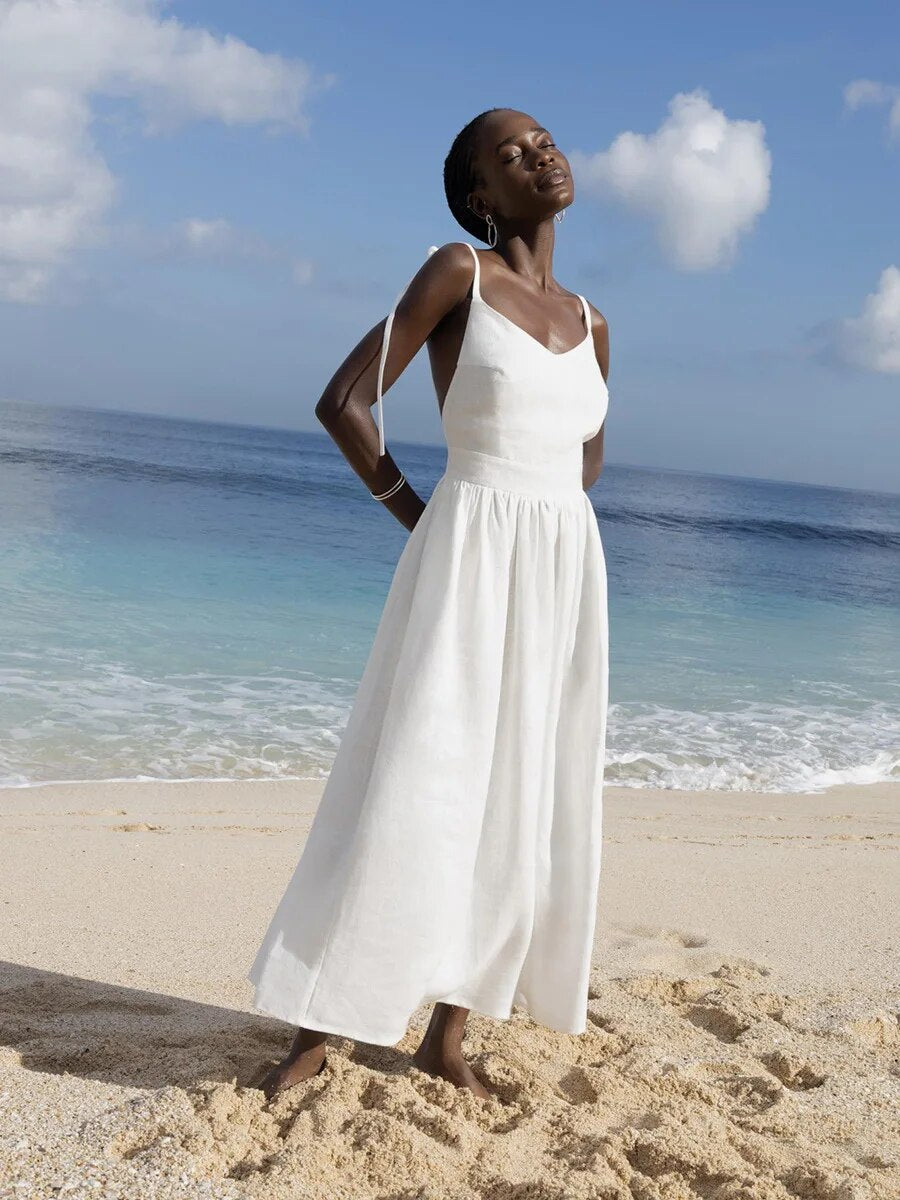 GR | Breathable Linen Summer Dress for Women