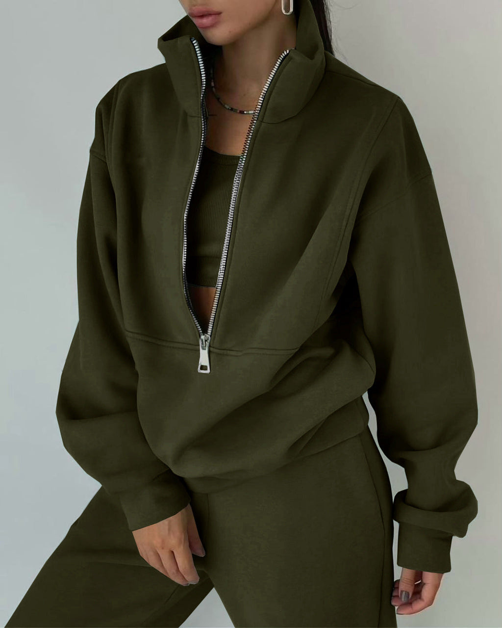 GR | 3-piece sporty set - trendy women's sweatshirt jacket with jogging pants