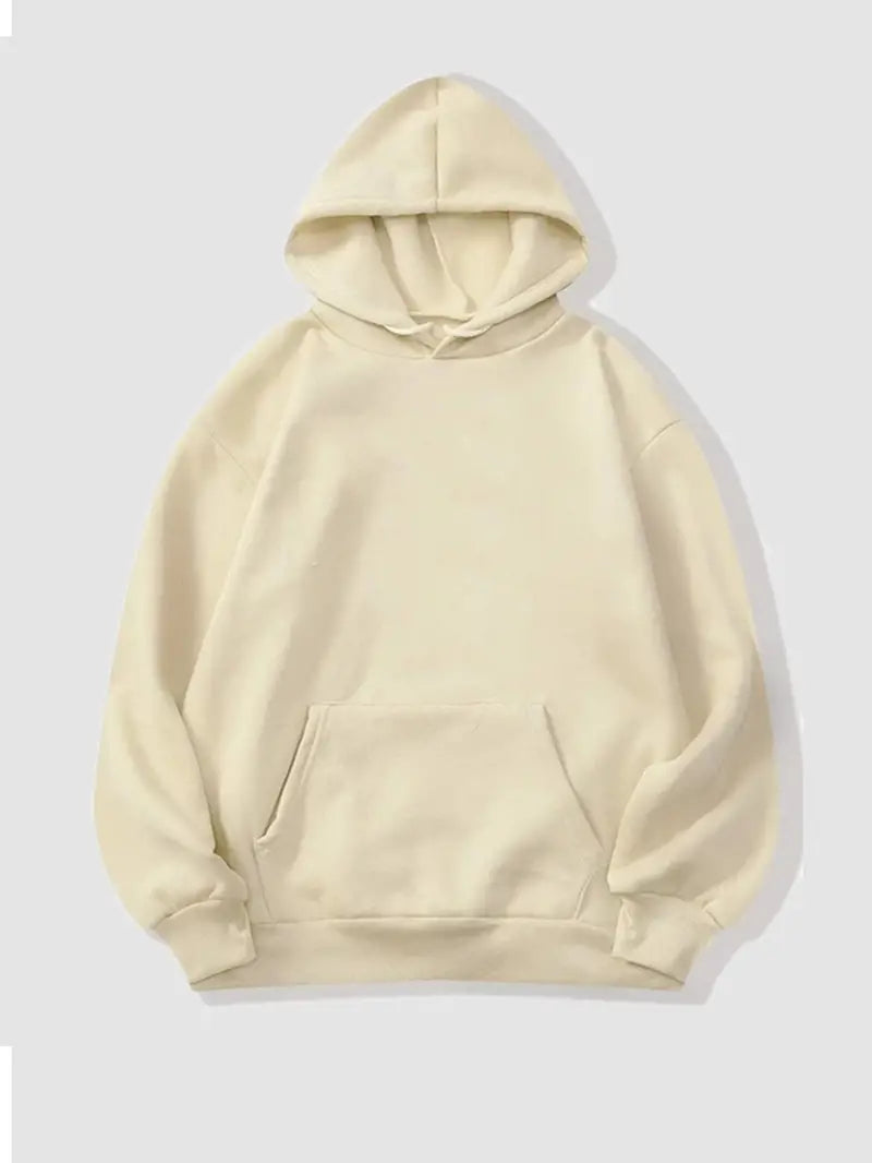 GR | Bequemer Einfarbiger Damen Hoodie mit Kapuze