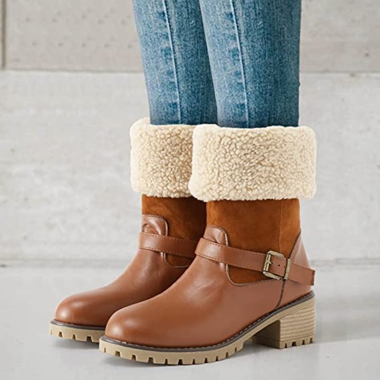 GR | Stylish autumn ankle boots with buckle for women
