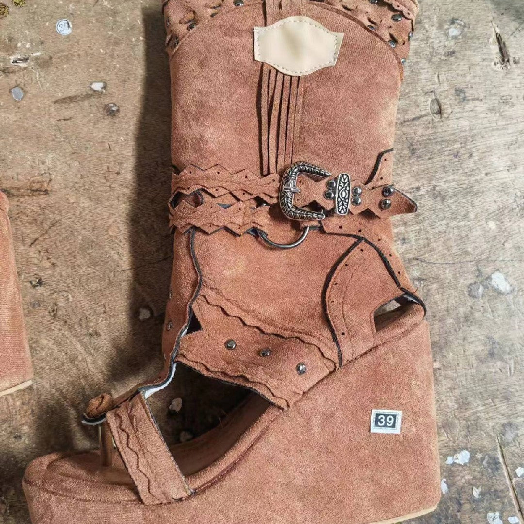 GR | High Heels Perforated Women's Cool Boots