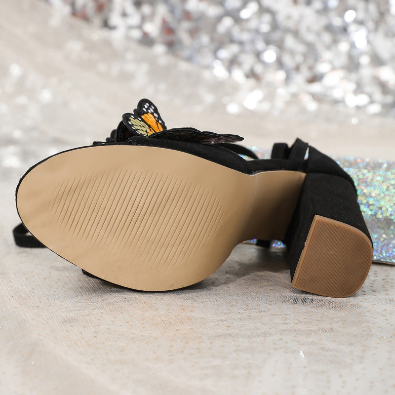 GR | Orthopedic Women's Butterfly High Heel Sandals 