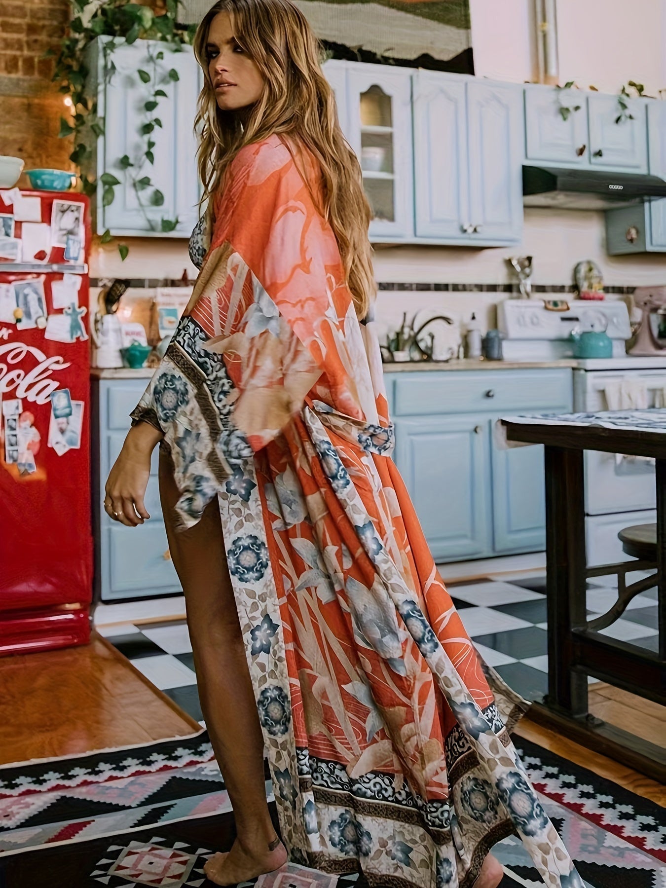 GR | Printed, Kimono-Inspired, Stylish Beach Wrap
