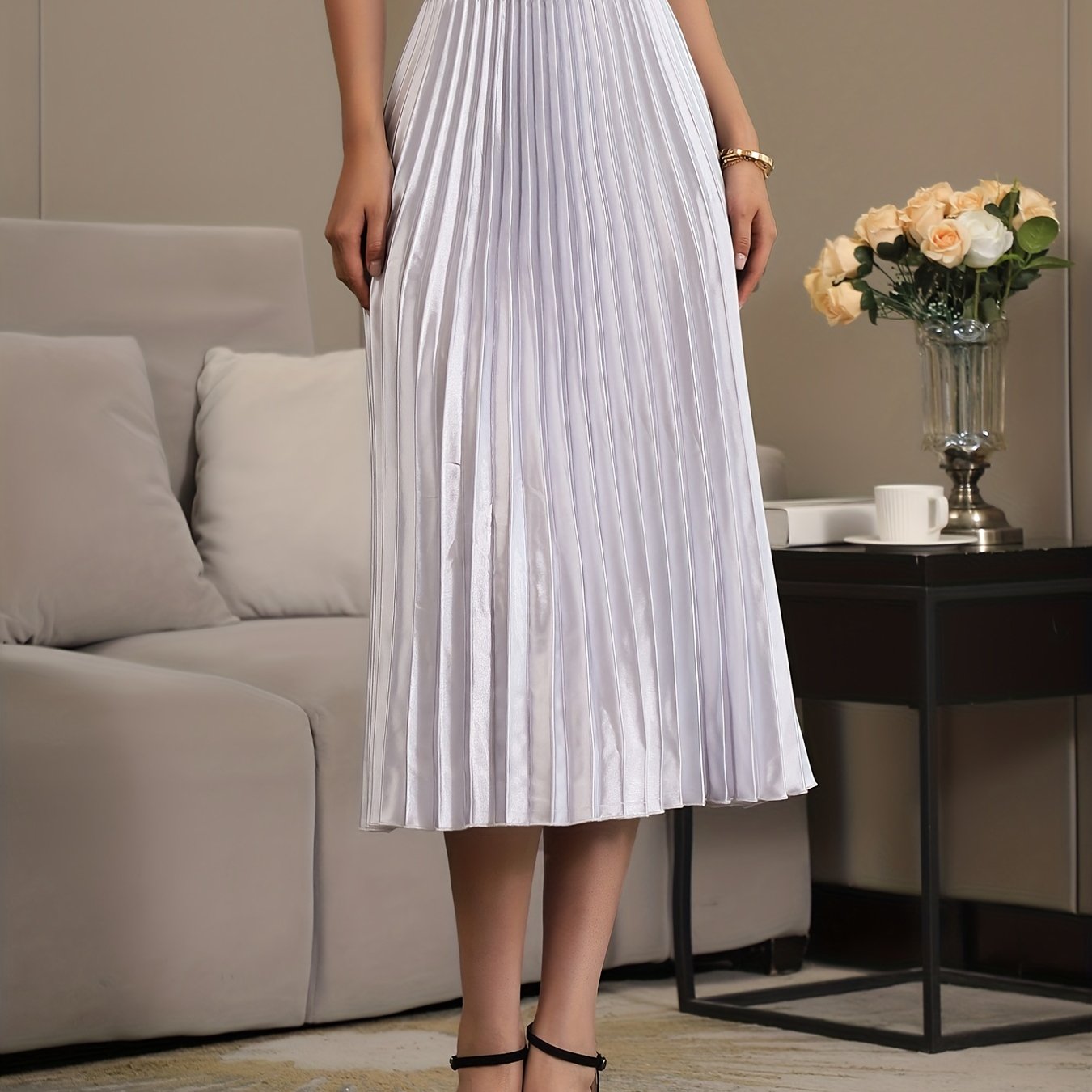 GR | Elegant A-line pleated skirt
