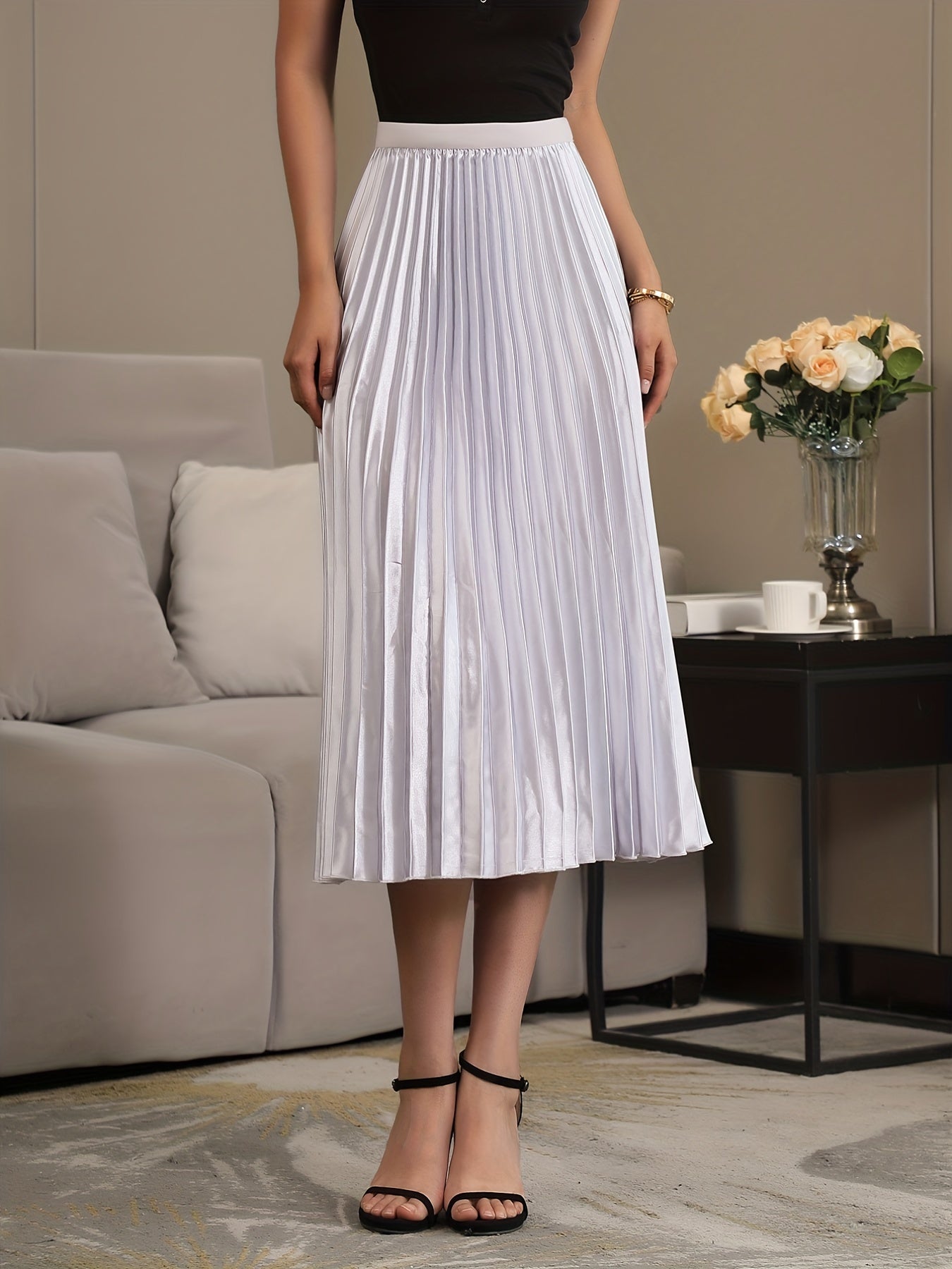 GR | Elegant A-line pleated skirt