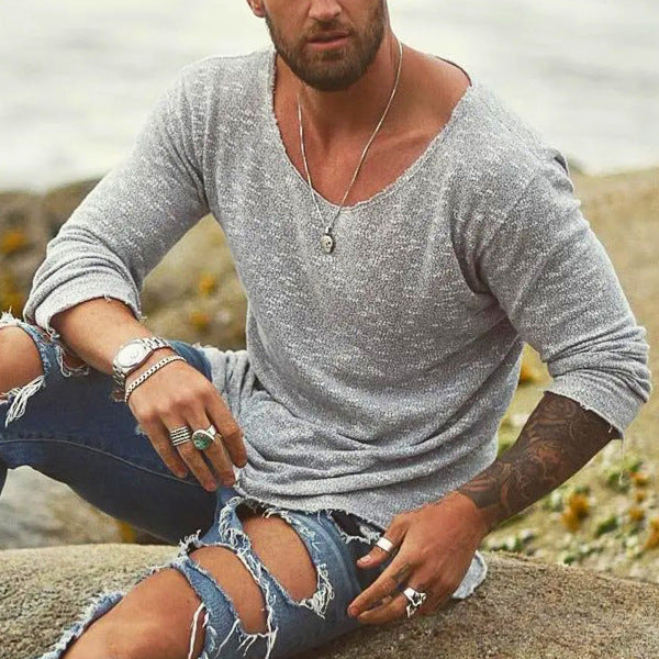 GR | Loose long-sleeved shirt for summer