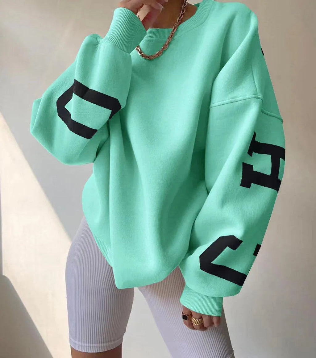 GR | Damenpullover mit lässigem Druck