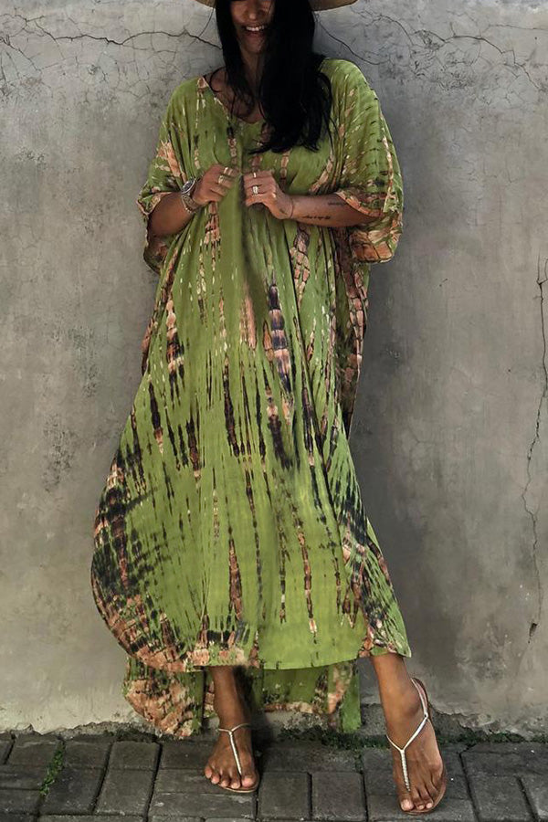 GR Freely – Lockeres Überwurfkleid im Batik-Boho-Stil