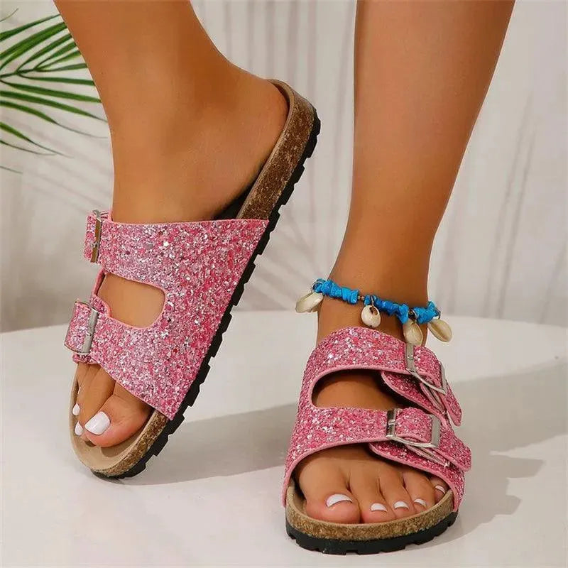 GR | Slippers with double buckle 