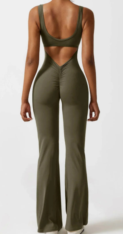 GR | Yoga bodysuit - casual, seamless with open details, women's clothing