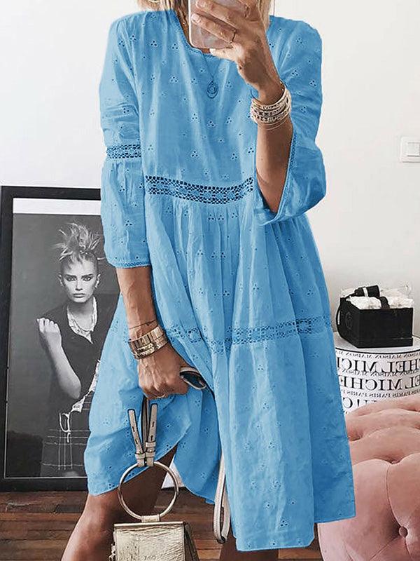 GR | Midikleid mit Rundhalsausschnitt