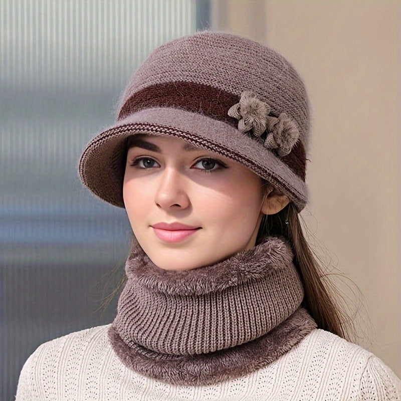 GR | Schickes Winter Stilvolles Gestricktes Set für Frauen