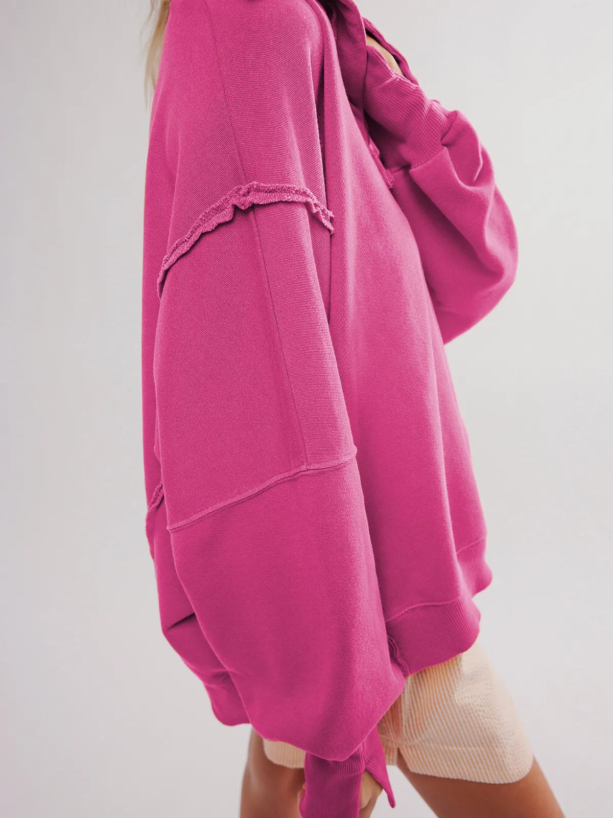 GR - Casual sweatshirt with buttons and lamp sleeves
