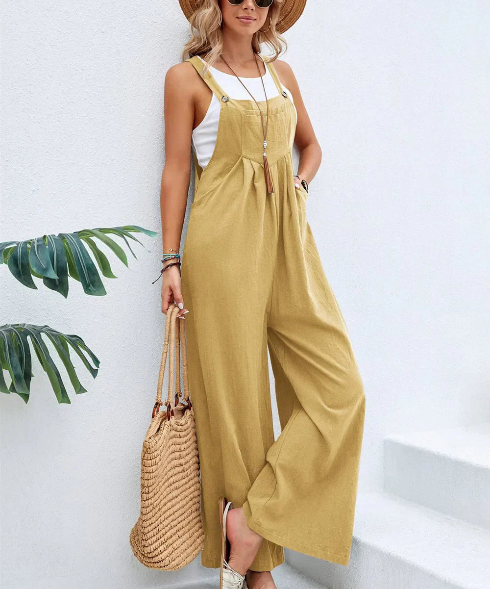 GR | Sleeveless Dungarees Casual Jumpsuit