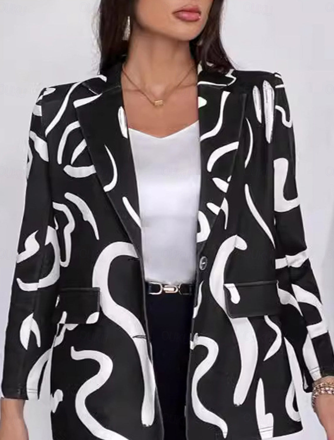 GR | Stylish women's blazers with print