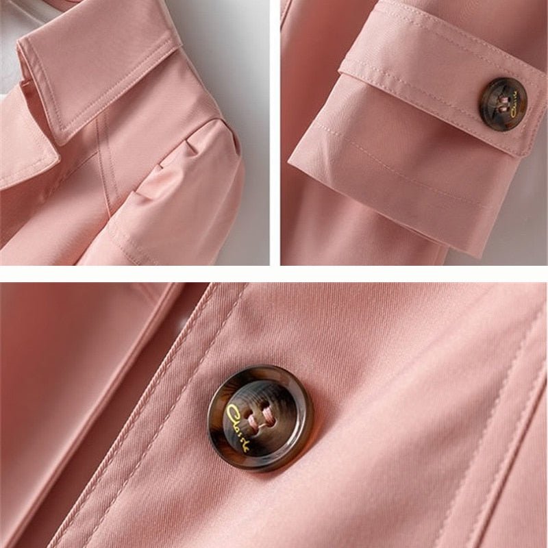 GR Trench coat with double button placket