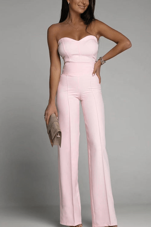 GR | Elegant Strapless Jumpsuit for Women Set