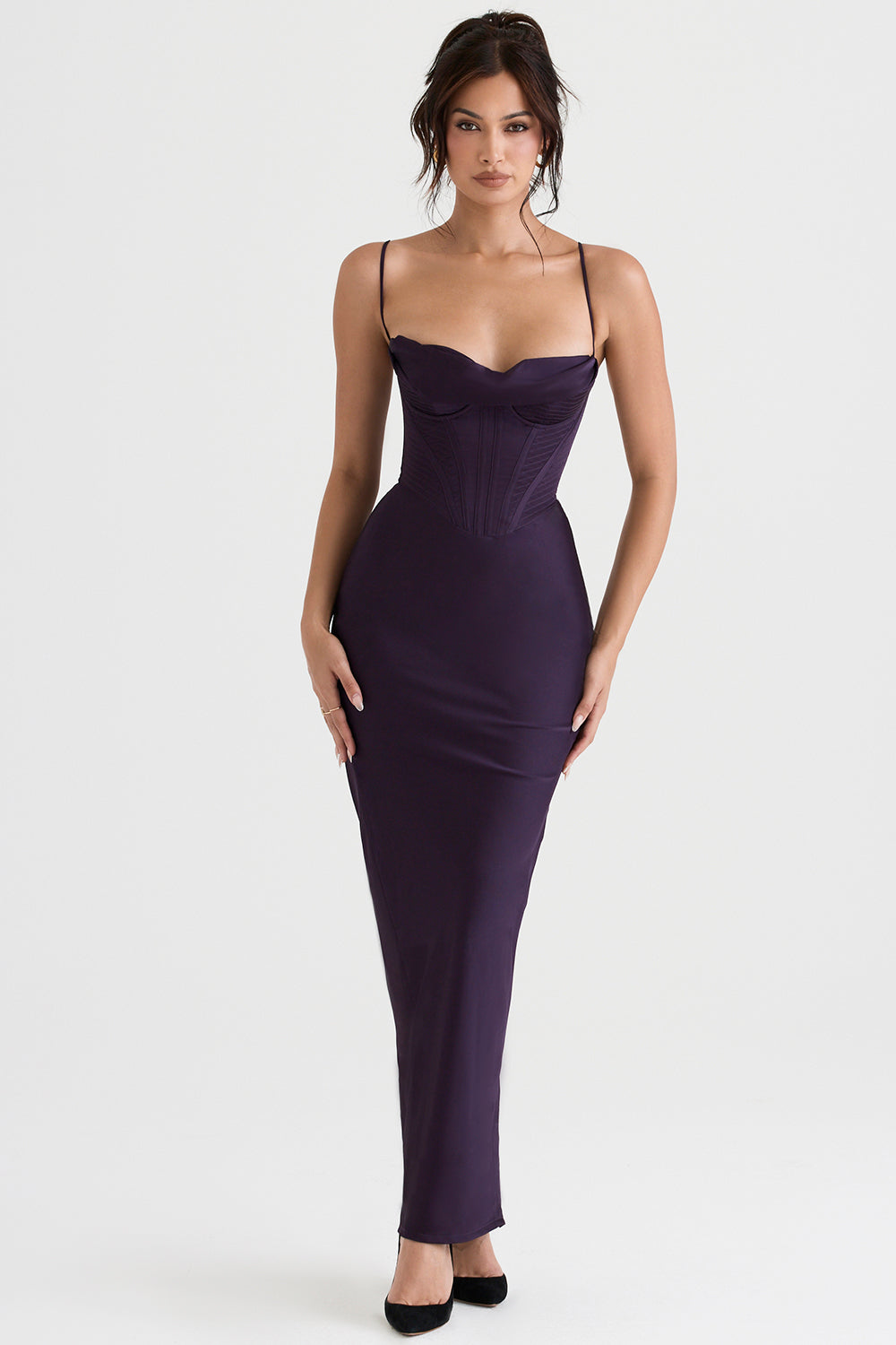 GR | Maxi dress with off-the-shoulder design