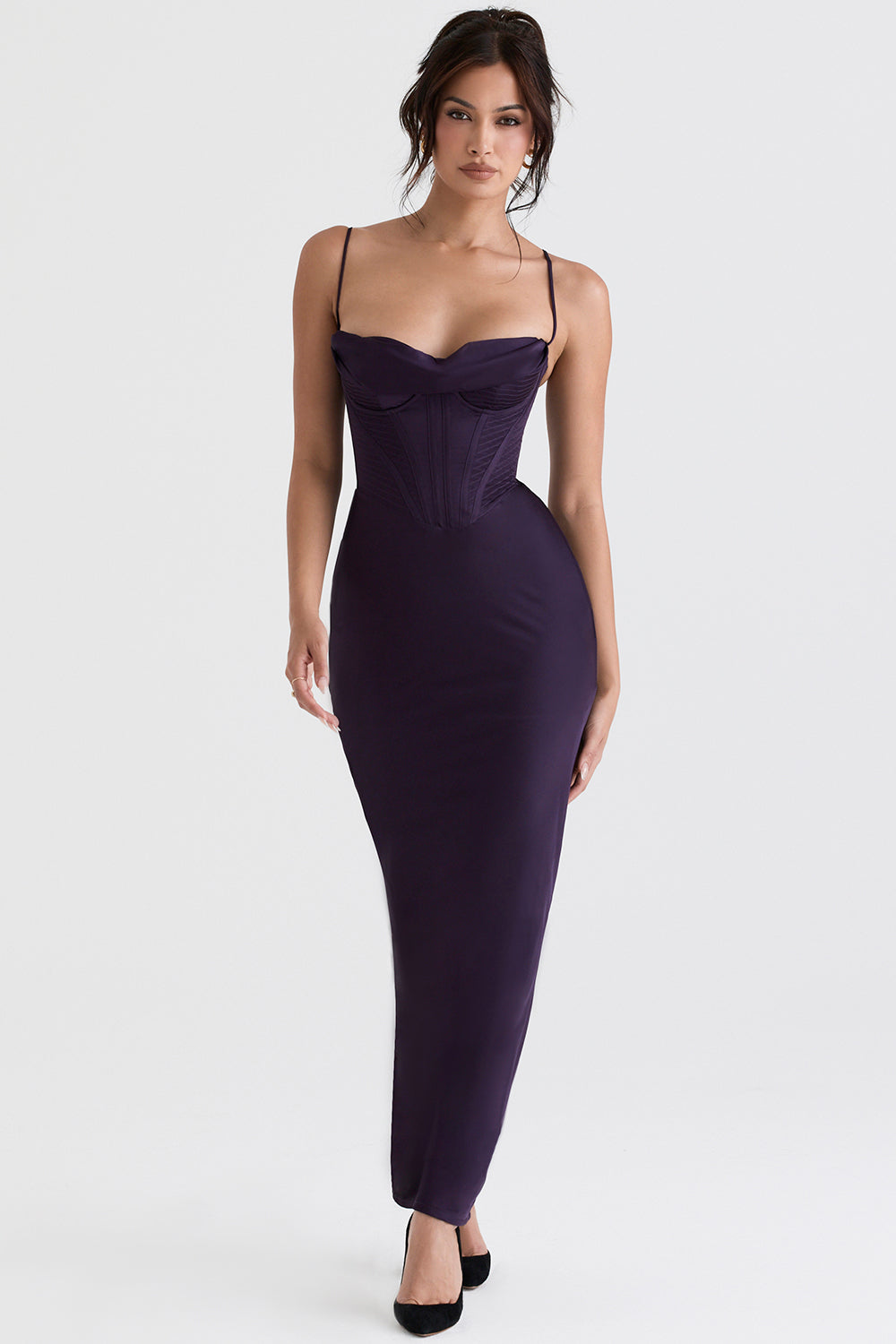 GR | Maxi dress with off-the-shoulder design