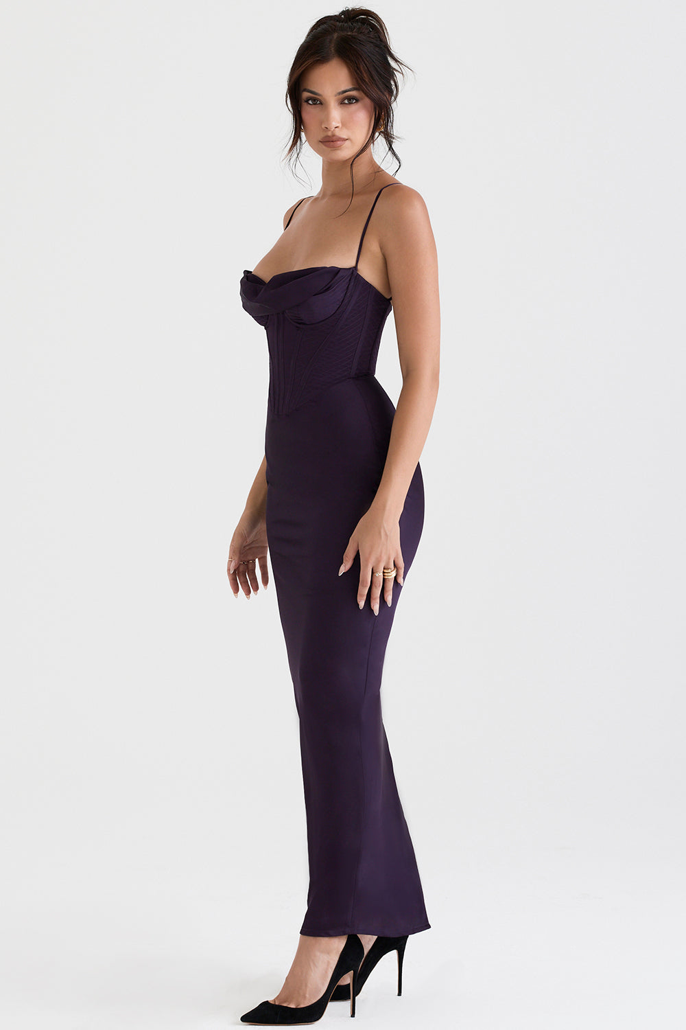 GR | Maxi dress with off-the-shoulder design